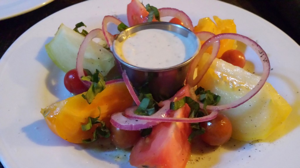 Heirloom salad with buttermilk bleu cheese